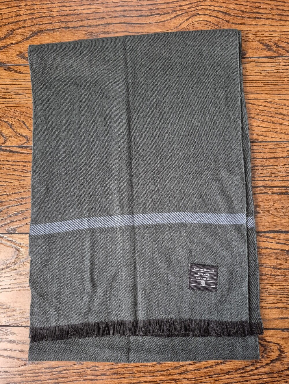 Five Four Scarf - Green & Black - Stripe - Mens